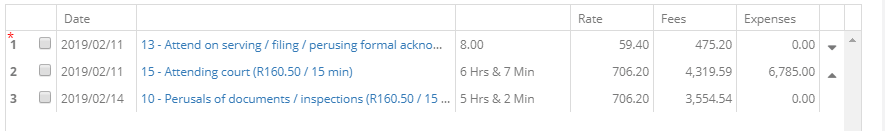 Updating Order of Items, Creating and managing bills header bill of costs