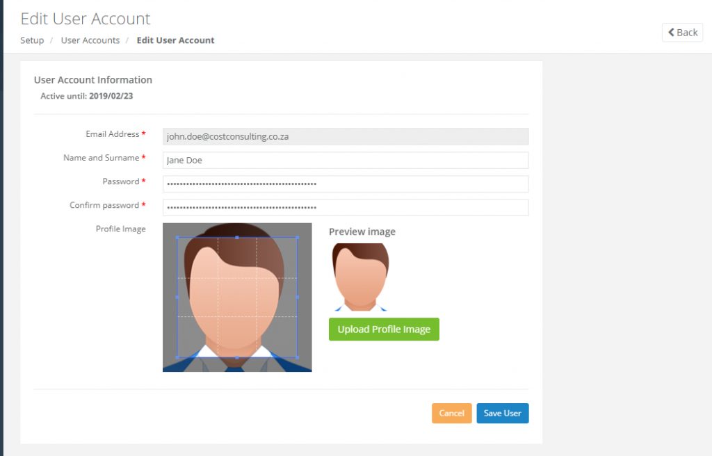 Update user profile for use with taxation groups